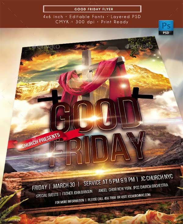 Good Friday Church PSD Flyer Template
