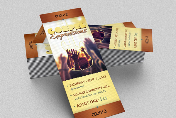 Gospel Concert Ticket Template