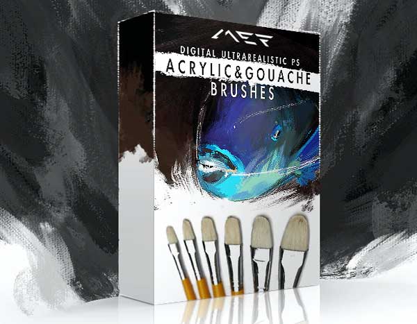 Gouache & Acrylic Photoshop Brushes