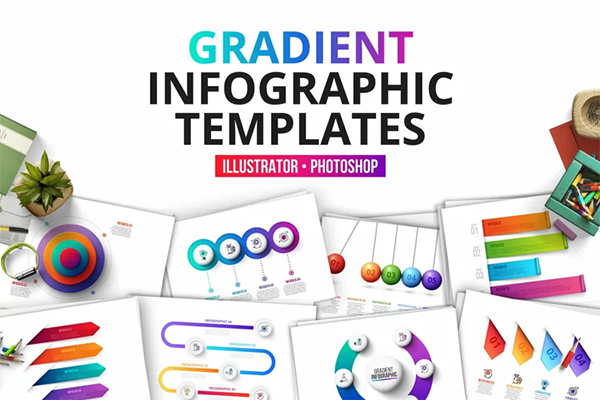 Gradient Infographic Brochure Templates