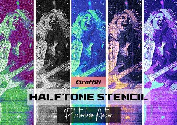 Graffiti Halftone Stencil Photoshop Action