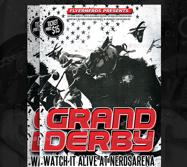 Grand Derby Horse Racing Sports Flyer