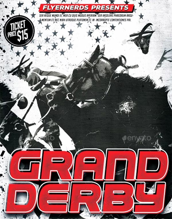 Grand Derby Horse Racing Sports Flyer