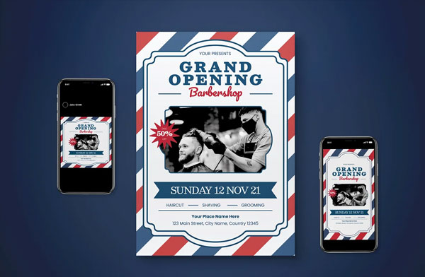 Grand Opening Barber Instagram Banner