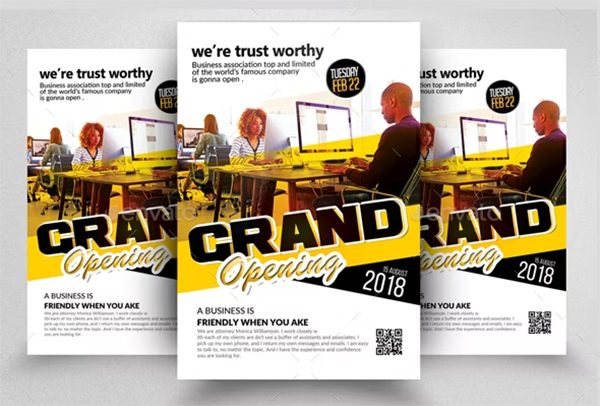 Grand Opening Business Flyer Templates