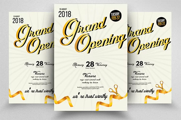 Grand Opening Business Flyers Template
