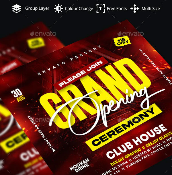 Grand Opening Ceremony Event Flyer