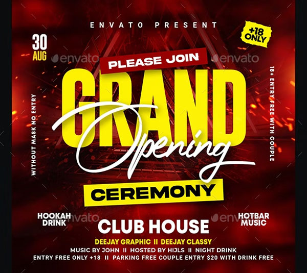 Grand Opening Ceremony Instagram Banner Template