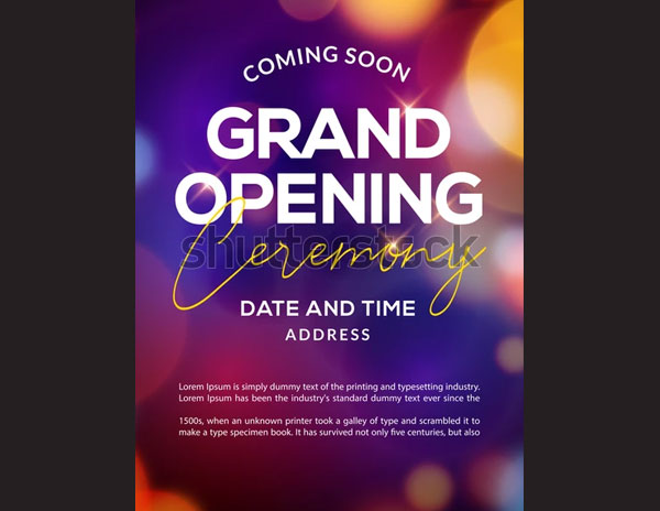 Grand Opening Ceremony Poster
