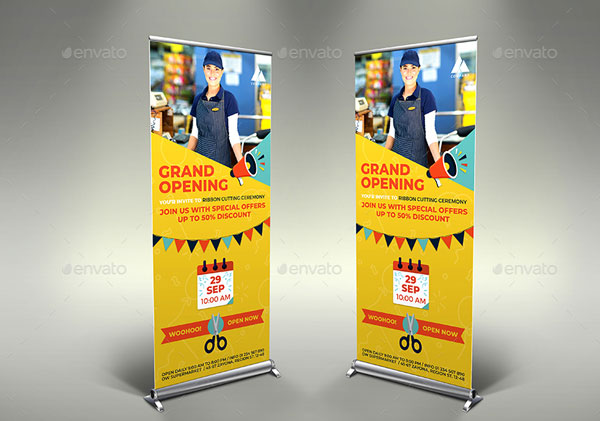 Grand Opening Event Banner Rollup Template