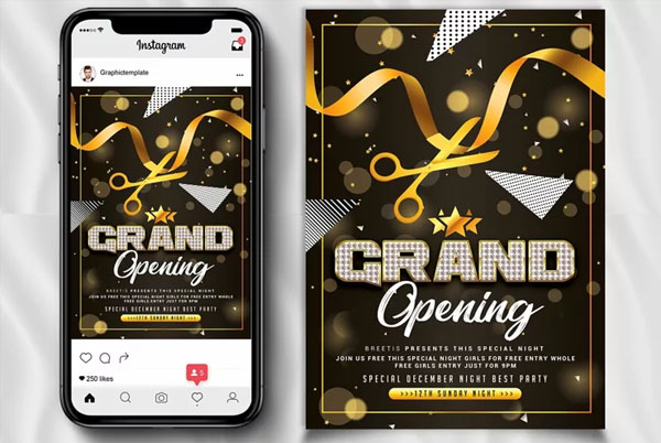 Grand Opening Event Flyer And Banner