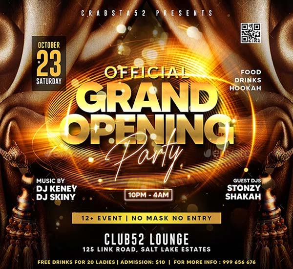 Grand Opening Event Party Flyer Templates