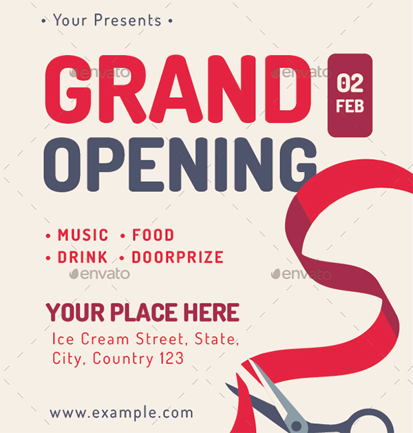 Grand Opening Flyer And Social Media Template
