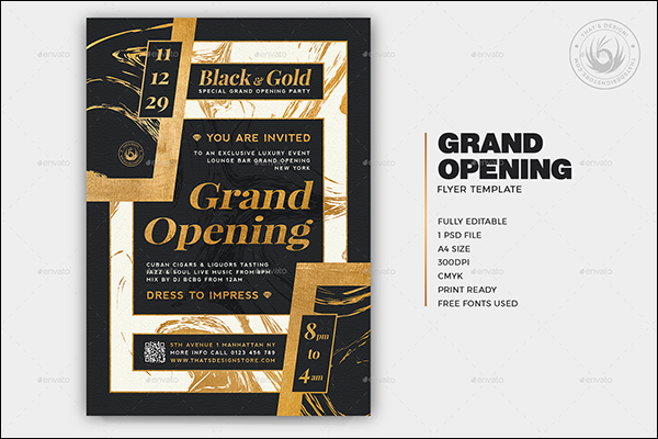 Grand Opening Flyer Anniversary Template