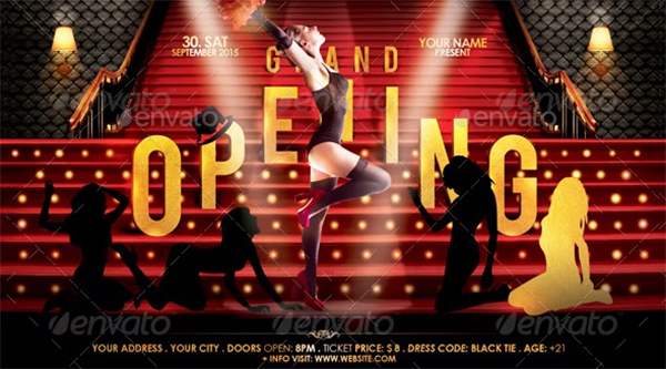 Grand Opening Flyer PSD Template