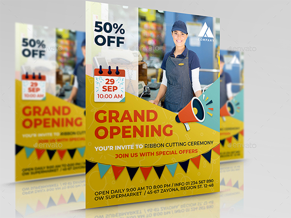 Grand Opening Flyer Photoshop Template