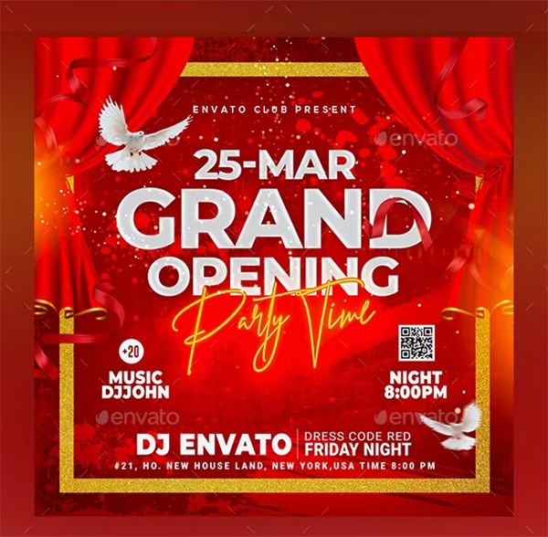Grand Opening Flyer Template Design