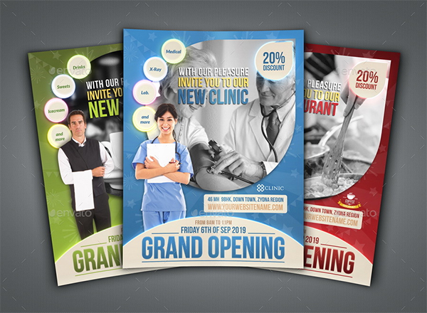 Grand Opening Flyer Template PSD Design