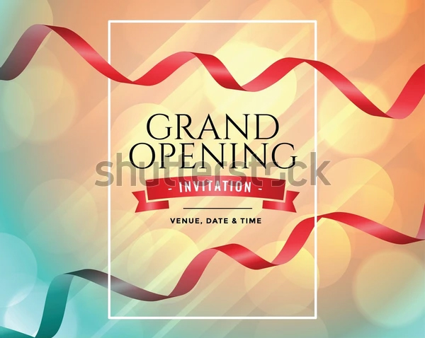 Grand Opening Inauguration Invitation Template
