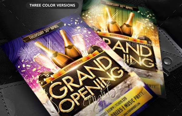 Grand Opening Night Event Flyer Templates