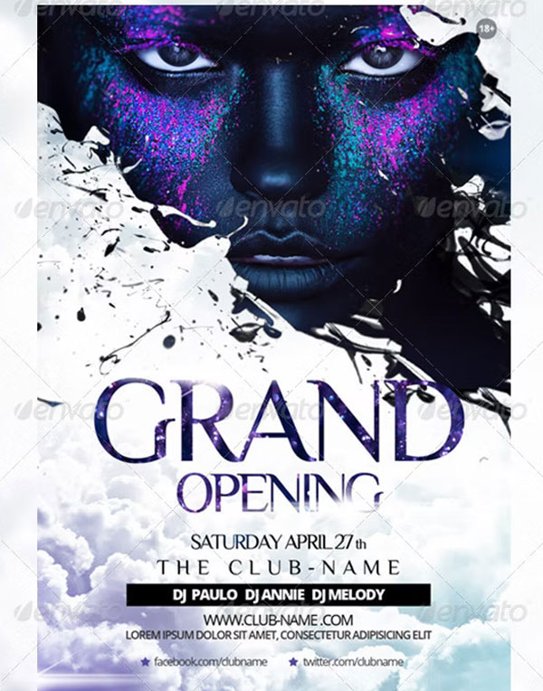 Grand opening Club Poster Template
