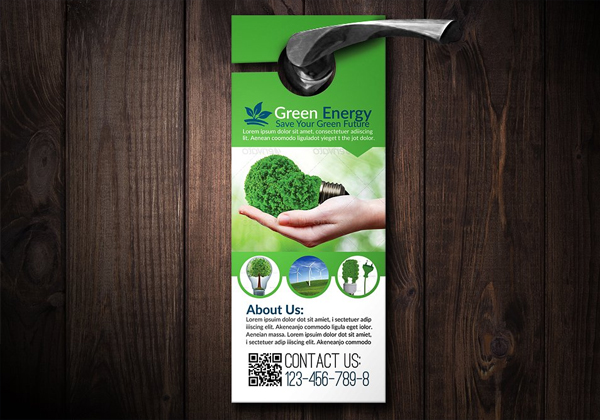 Green Energy Door Hanger Template