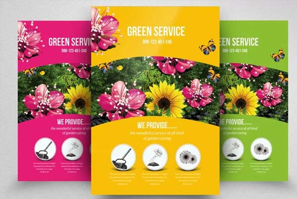 Green Garden Service Flyer Template