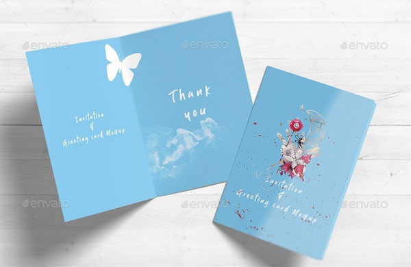 Greeting And Invitation Card Mockup