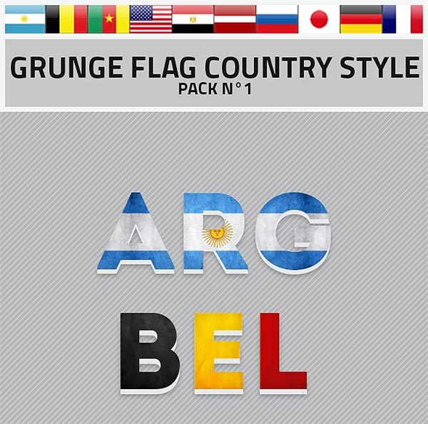 Grunge Flag Country Styles