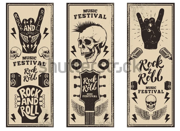 Grunge Skull Tattoo Flyer Template