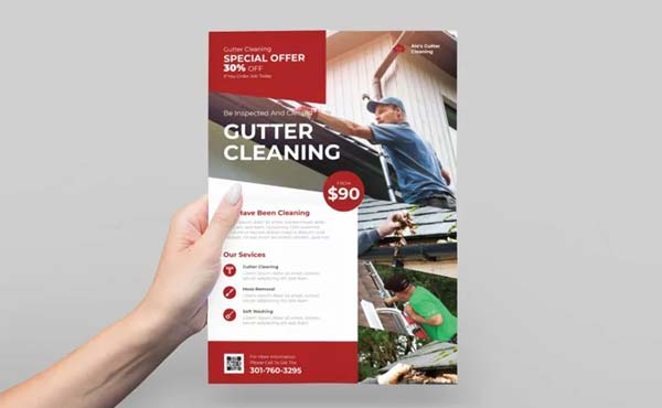 Gutter Cleaning Service Flyer Design
