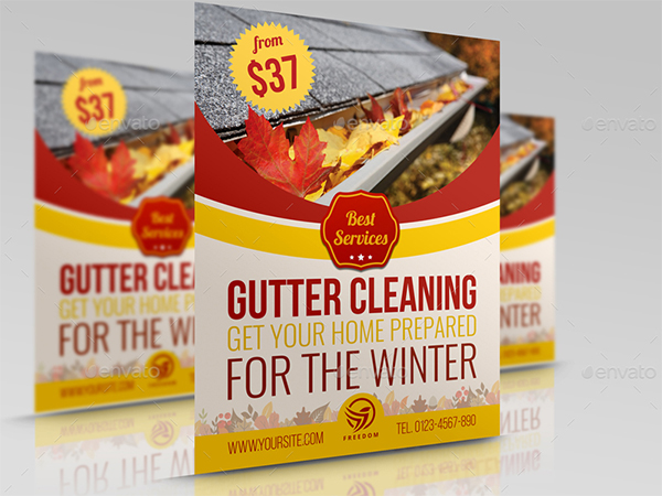 Gutter Cleaning Services Flyer Template