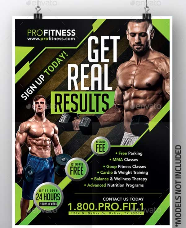 Gym & Fitness Flyer and Poster Template