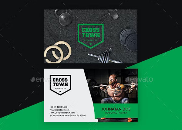 Gym Club Business Card Template