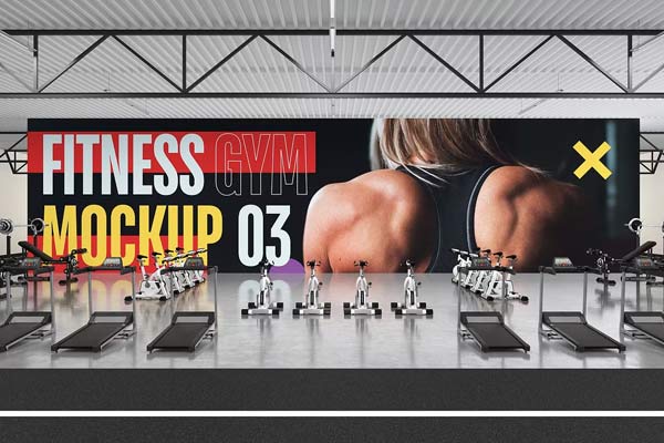 Gym Mockup PSD Free Download