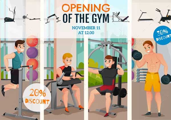 Gym Opening Poster Template