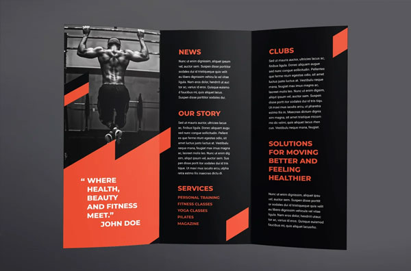 Gym Staff Training Brochure Trifold