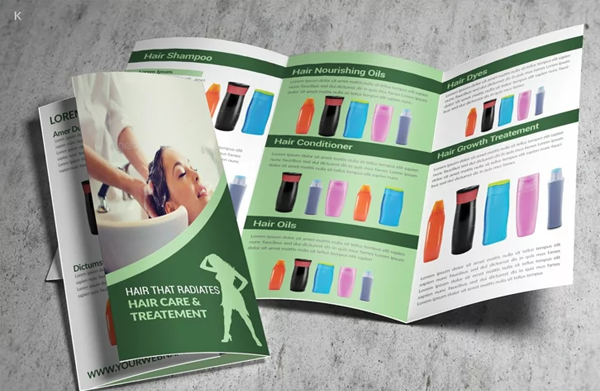 Hair Products Trifold Brochure Template
