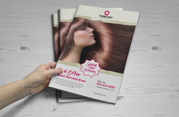Hair Salon Style Brochure Design Template