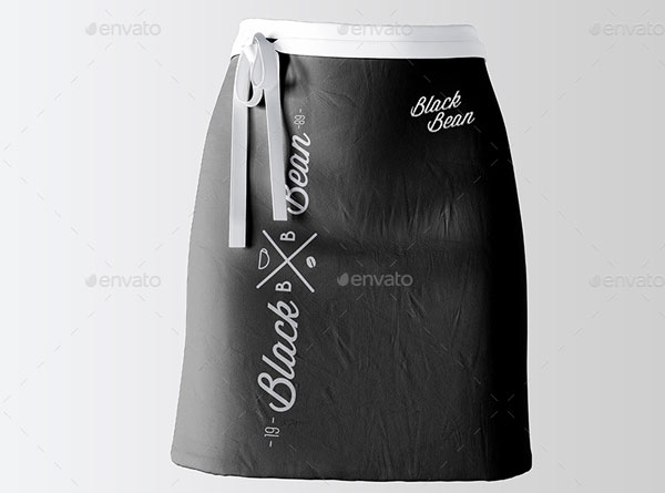Half Waist Apron Mockup