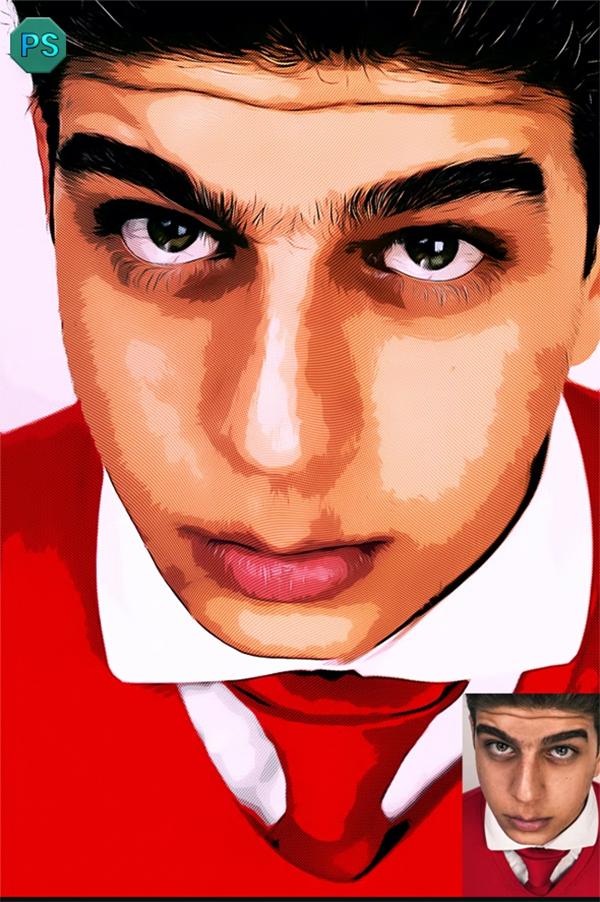 Halftone Cartoon Photoshop Action