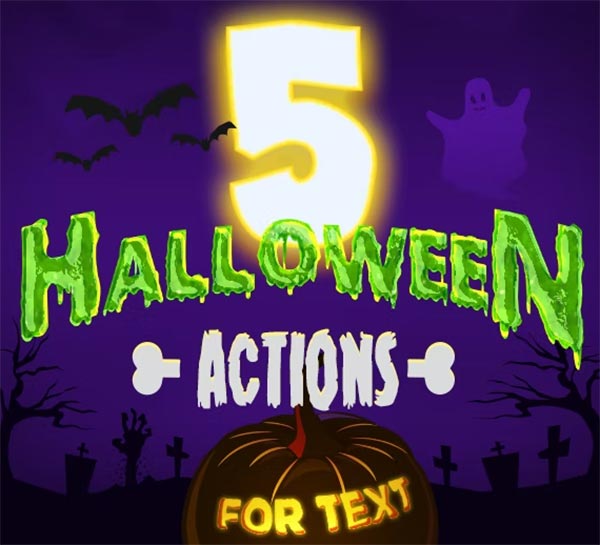 Halloween Text Photoshop Actions