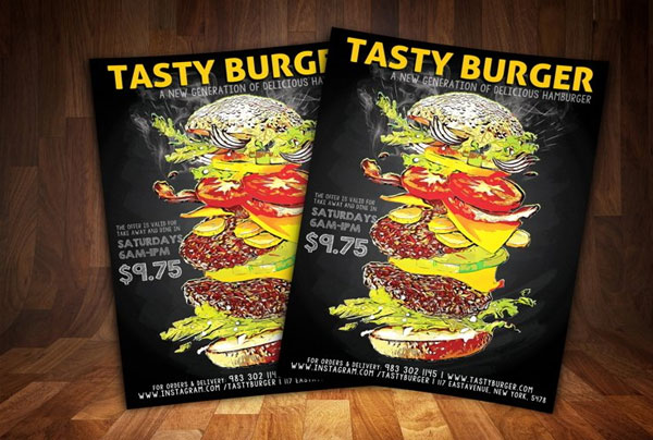 Hamburger Fast Food Flyer