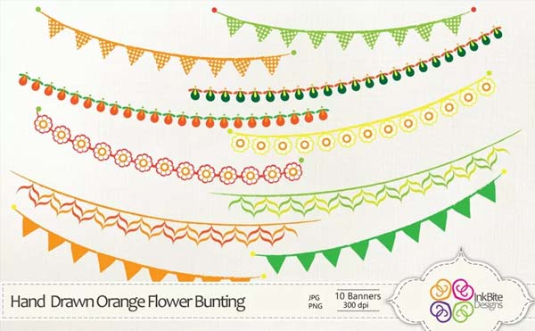 Hand Drawn Bunting Banners