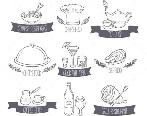 Hand Drawn Food Label Templates