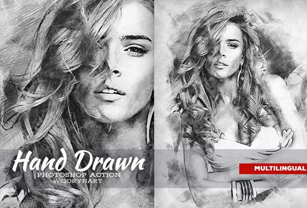 Hand Drawn Photoshop Action Template