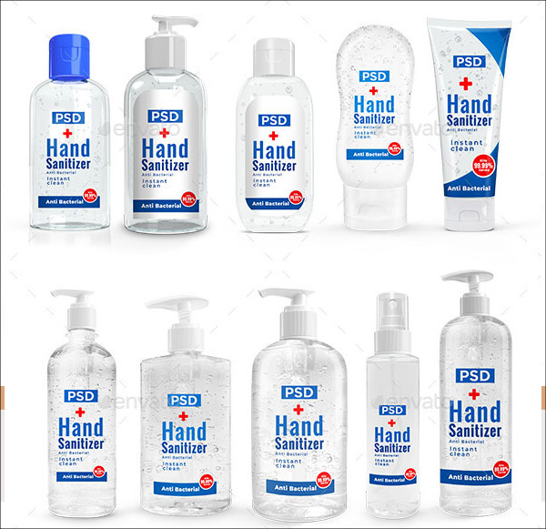 Hand Sanitizer Bottle Mockup Pack