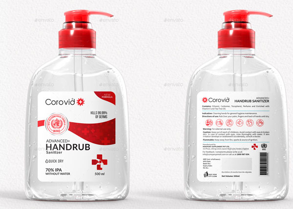 Hand Sanitizer Packaging Bottle Mockups