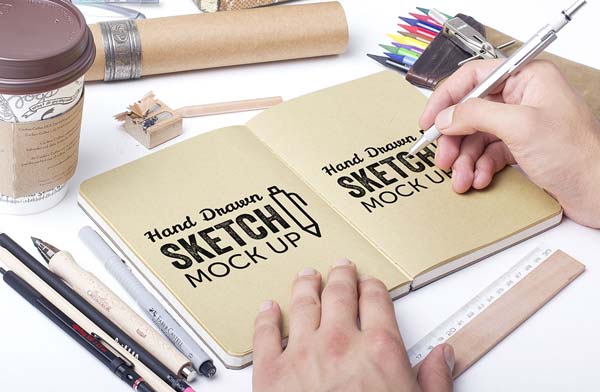 Hand-Drawn Sketch Mockups