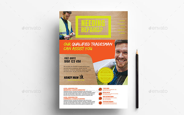 Handyman Book Advertisement Template For Photoshop